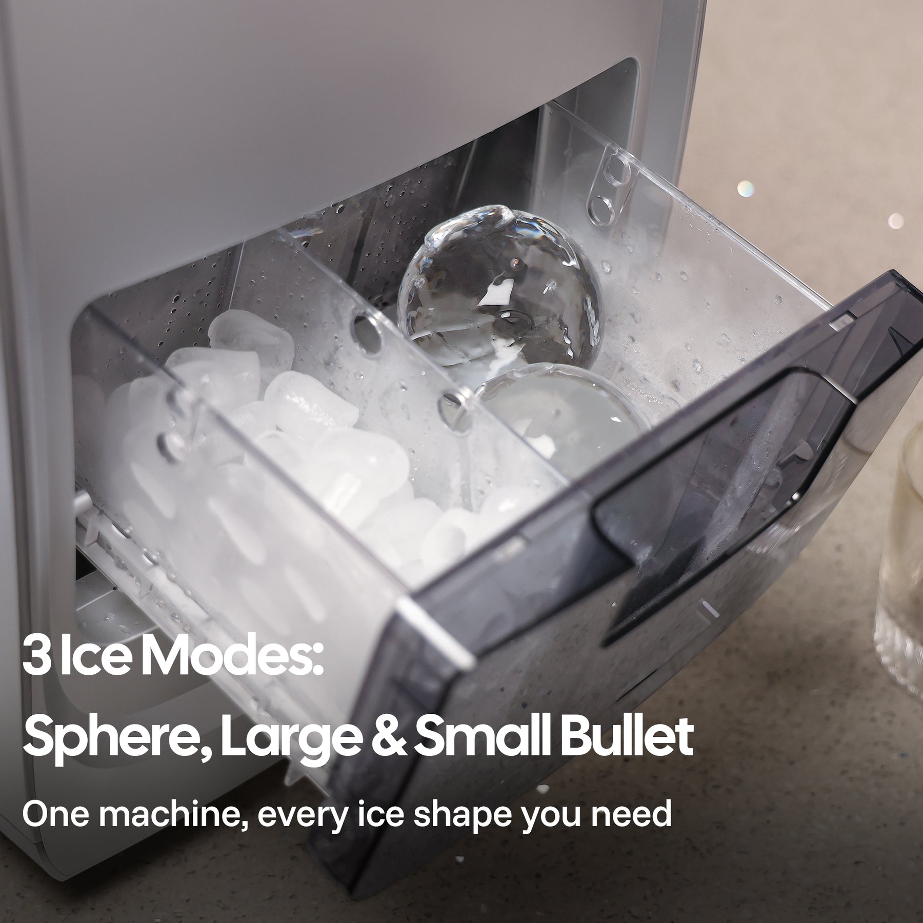 Bar-Quality Clear Spheres & Bullet Ice Maker