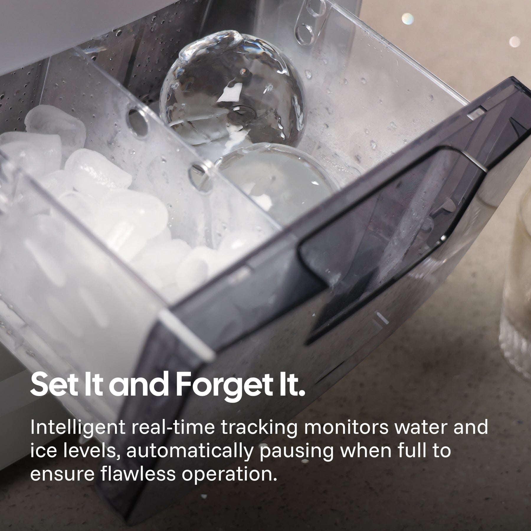 Bar-Quality Clear Spheres & Bullet Ice Maker