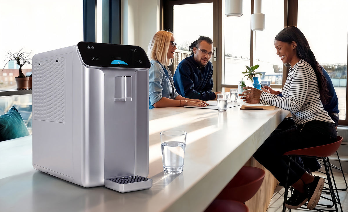 Air-to-Water Generator: Harvest 10L of pure chilled water daily directly from the air—zero plumbing required.
